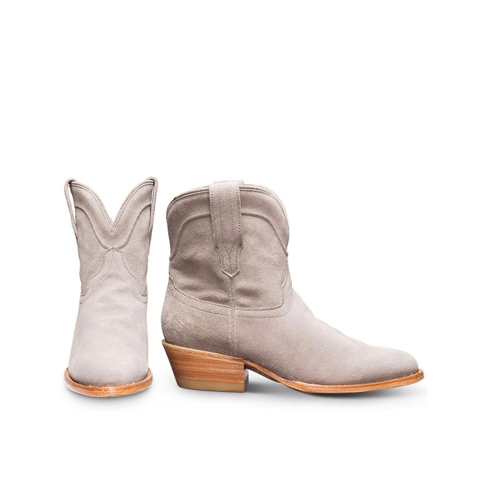 Tecovas The Lucy Grey Suede Western Booties Size 8